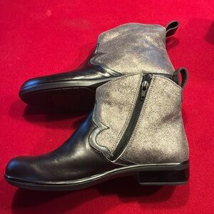 Naot Black and Silver Sirocco Ankle Boots